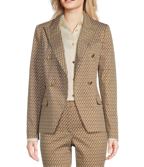 gucci lattice print silk blazer|Double.